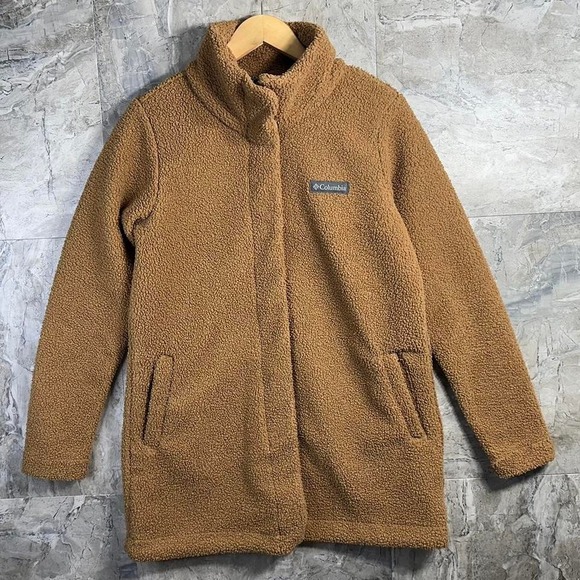columbia sportswear Jackets & Blazers - Columbia Panorama Long Jacket Camel Brown Teddy Bear Women Medium 100% Polyester